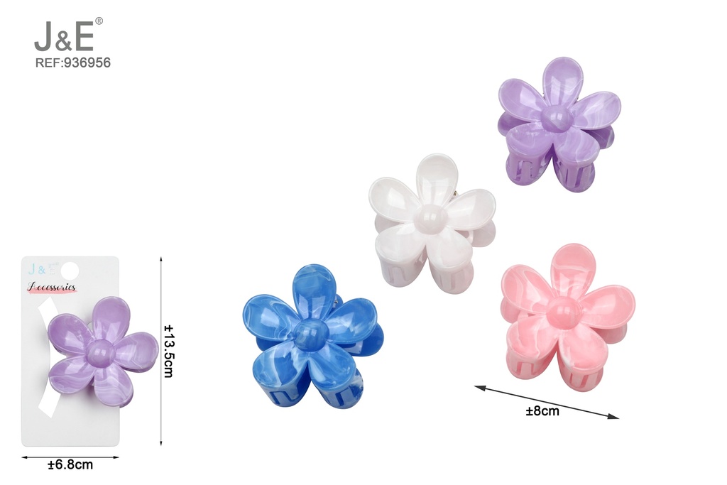 [12u/cx]Pinza de garra de flor de cinco pétalos de 7.5cm