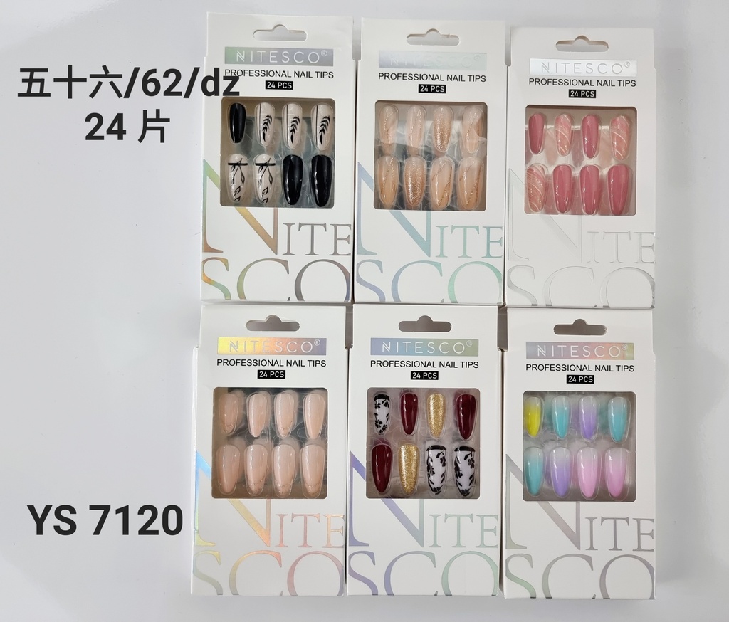 [12u/cx]Uñas postizas YS-62 forma almendra