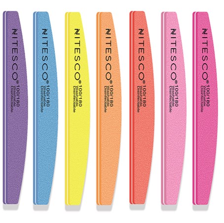 [10u/cx]Lima de uñas de esponja - Semi-circular alta elasticidad - celda cerrada