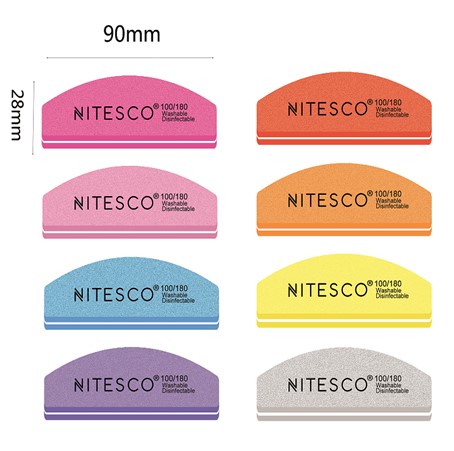 [20u/cx]Lima de uñas mini esponja - Semi-circular pequeña alta elasticidad - celda cerrada