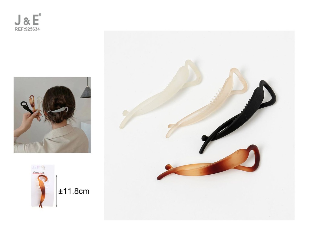 [12u/cx]Clip trenzado 11.8 cm