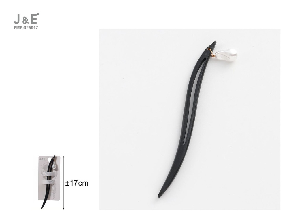 [12u/cx]Horquilla grande con perla 17 cm
