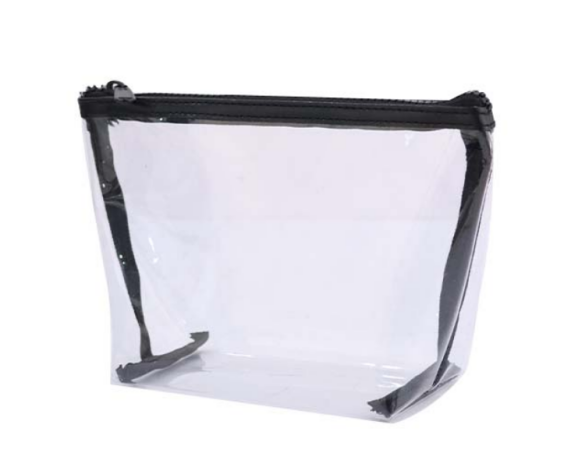 [12u/cx]Estuche hexagonal de PVC transparente con fondo ancho Negro