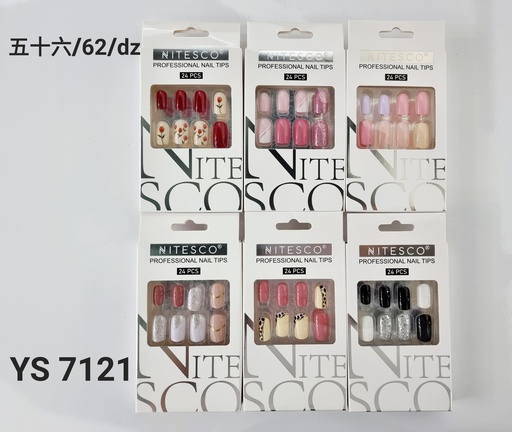 [12u/cx]Uñas postizas YS-32 forma cuadrada