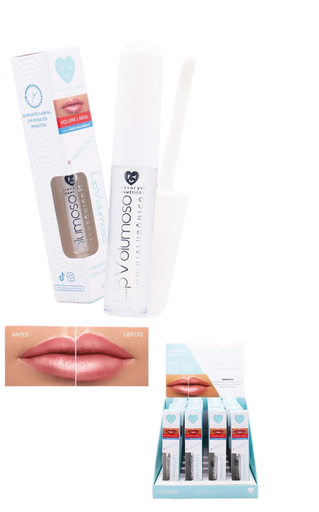 GLOSS LABIAL LIP VOLUMOSO INCOLOR 12 UNIDADES