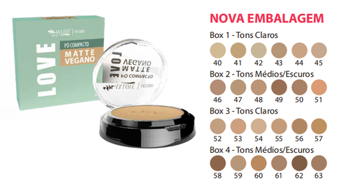 PÓ COMPACTO VEGANO 46-51  30UNIDADES