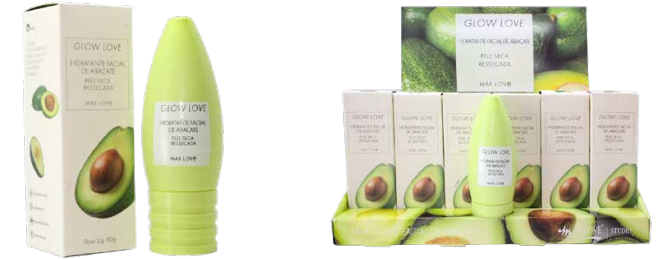 HIDRATANTE FACIAL DE ABACATE GLOW LOVE COM 36 UNIDADES