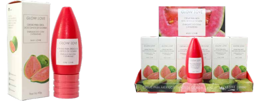 CREME PARA ÁREA DOS OLHOS DE GOIABA  GLOW LOVE COM 36 UNIDADES