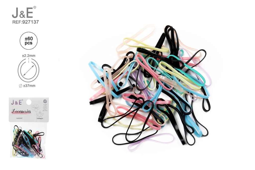 [24u/cx]Set de ligas grandes multicolor ±60 piezas