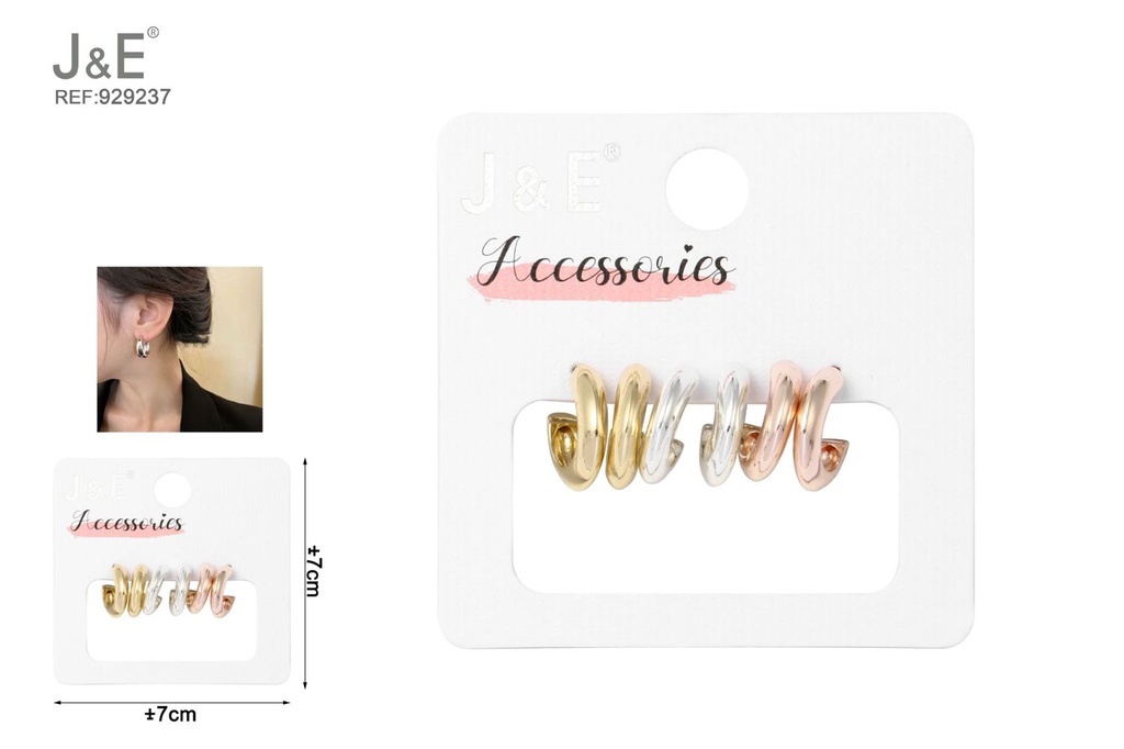 [6u/cx]Set de 6 pares de pendientes