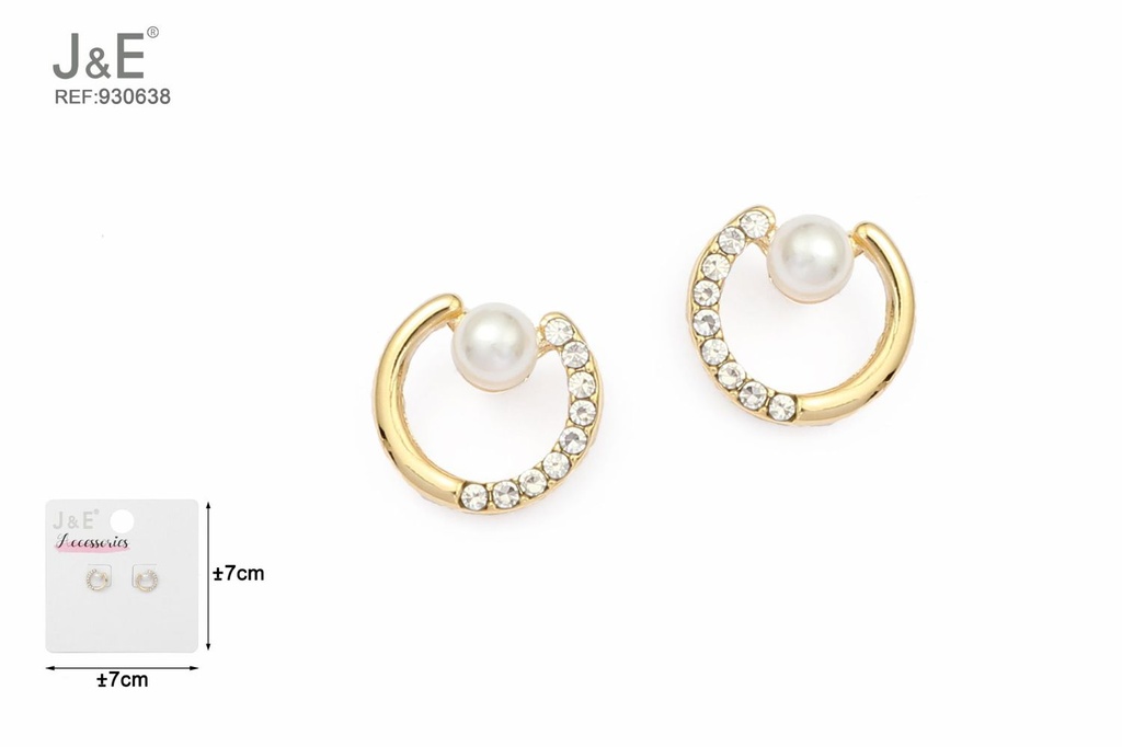 [6u/cx]Pendientes electrochapados en oro verdadero de 14K