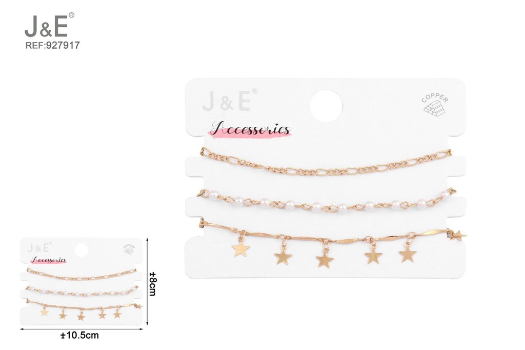 [6u/cx]Set de 3 pulseras
