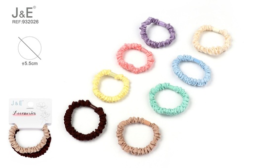 [932026] [12u/cx]Conjunto de gomas para el cabello color sólido 2 piezas