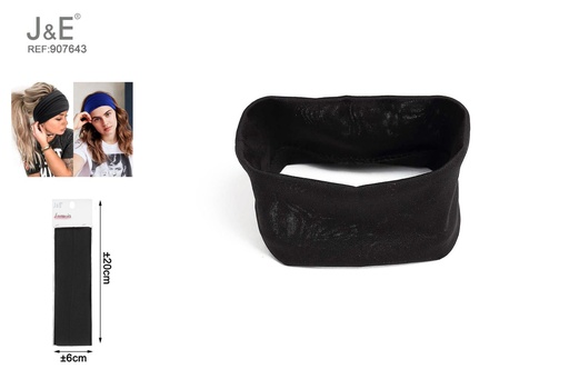 [907643] [12u/cx]Diadema de leche seda negra 6.5 cm