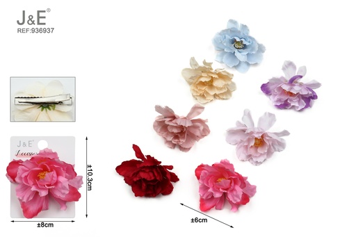 [936937] [12u/cx]Pieza en forma de pinza flor de hibisco para el cabello