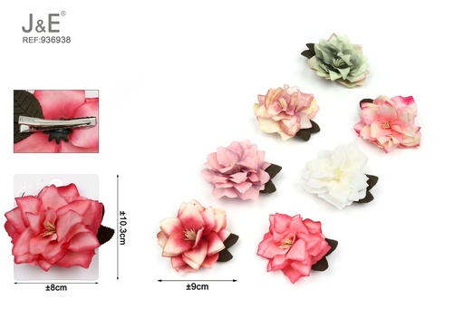 [936938] [12u/cx]Pinza de pico de pato con flor de manzano artificial