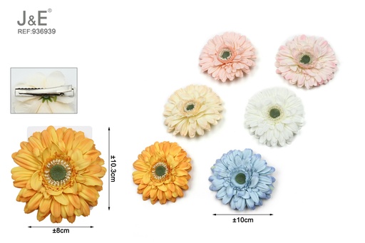 [936939] [12u/cx]Pinza de pico de pato con flor de girasol