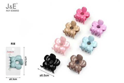 [936950] [12u/cx]Pieza de garra en forma de flor 6.5cm