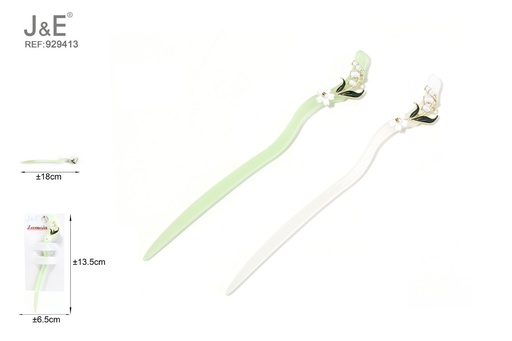 [929413] [12u/cx]Horquilla con diseño de flor de campanilla 17 cm