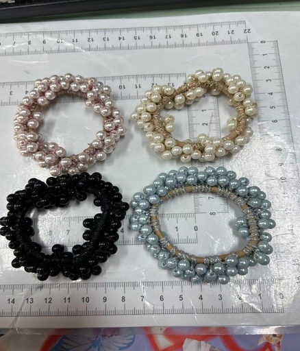 [931290] [12u/cx]Cuerda de cabello con perla 7.5 cm