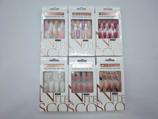 [YS-7119] [12u/cx]Uñas postizas YS-69 forma ballet medio