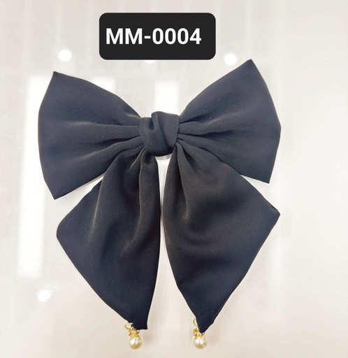 [MM-0004] [12u/cx]Moño con cinta y perlas