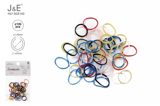 [925140] [24u/cx]Set de ligas pequeñas colores oscuros ±100 piezas