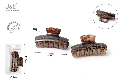 [904488] [12u/cx]Clip de 9cm modelo 6037 A433 - Mezcla de 2 colores en empaque al por mayor 1 pieza/tarjeta, material PC