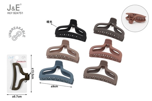 [924751] [12u/cx]Pinza de garra de 9.0cm modelo 6286 - Esmalte elástico en 6 colores oscuros