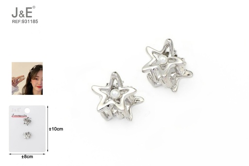 [931185] [12u/cx]Pinza de garra pequeña de estrella de mar con perlas, 2 piezas