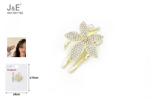 [931192] [12u/cx]Pinza con mariposa y pedrería en media ala